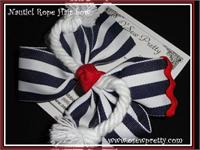 RED AND BLUE NAUTICAL HAIR BOWS